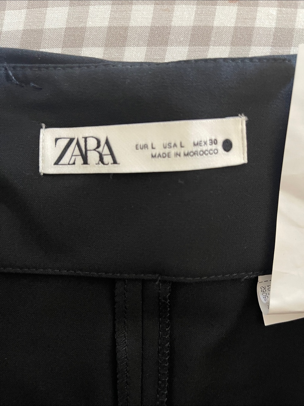 Zara Black Wide-Leg Draped Tie-Waist Pants - Picture 4 of 6